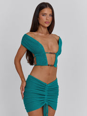 Alia Mini Skirt Teal