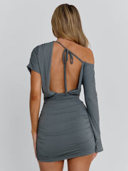 ALLIE MINI DRESS SLATE