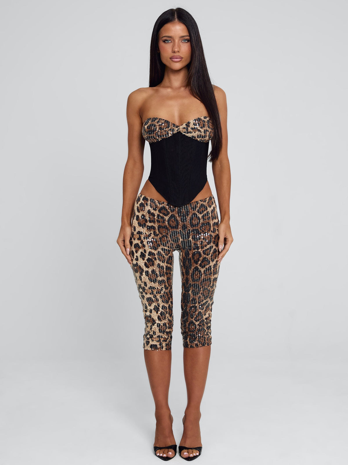Eira Capri Pant Leopard Sequin