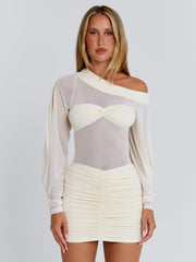 KILIE MINI DRESS BEIGE