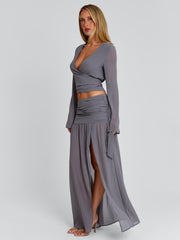 Livvie Maxi Skirt Grey