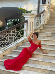 Lubela Maxi Skirt Red