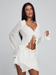 Mae Mini Skirt Ivory