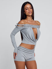 Zayana Shorts Grey Marle