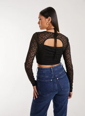 Lace Halterneck Corset Top