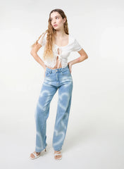 Spray Heart Detail Jeans