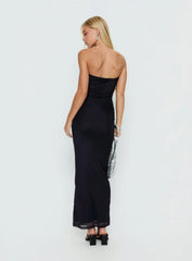 Senora Strapless Drape Maxi Dress Navy