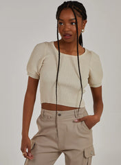 Scoop Neck Knit Crop Top
