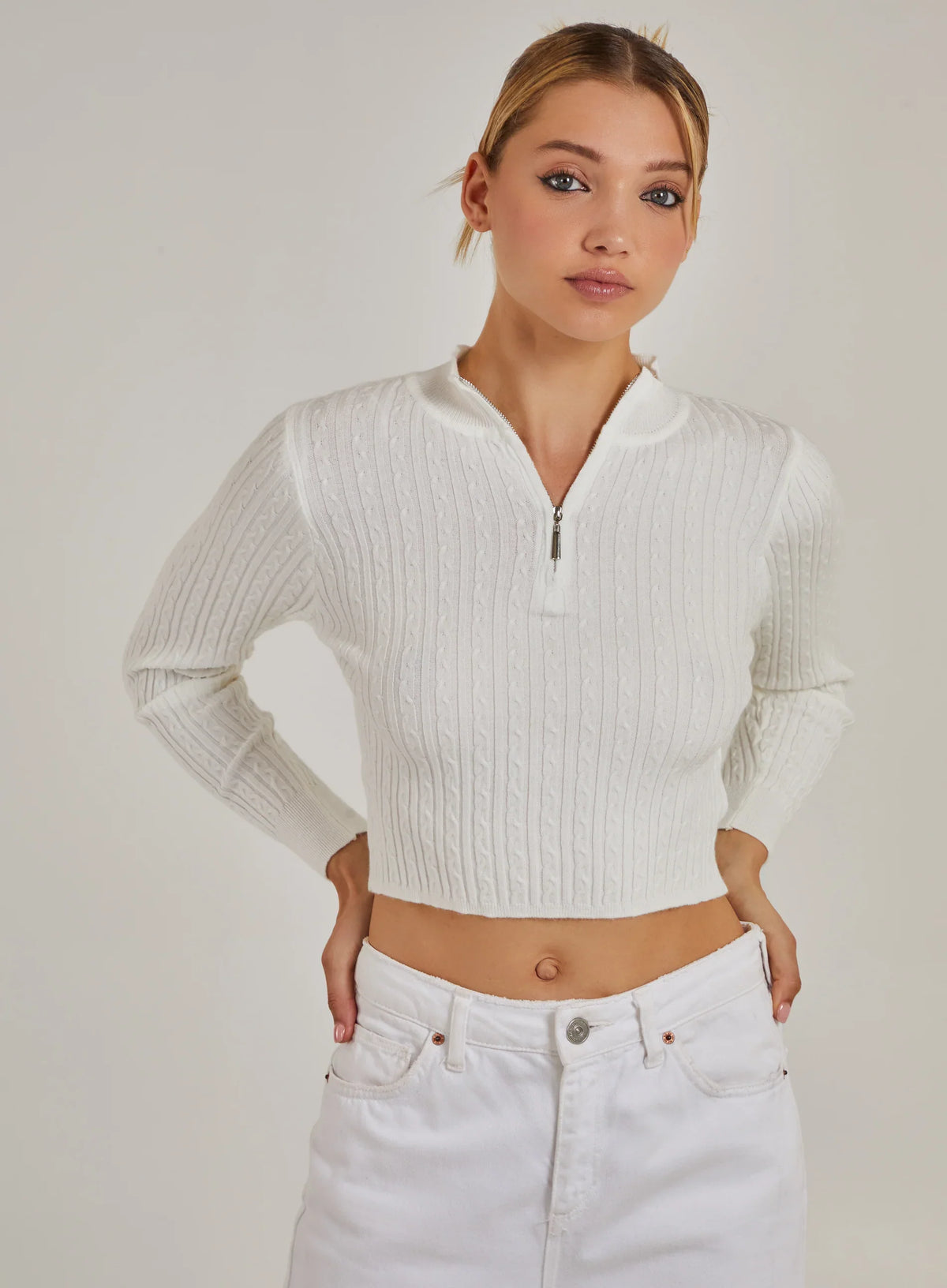 High Neck Zip Jumper