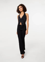 Diamante Slinky Halter Top