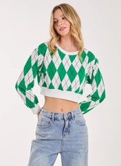 Long Sleeve Diamond Top