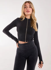 Active Rib Double  Zip Top