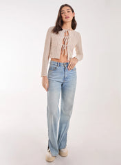 Tie Crinkle Cardigan