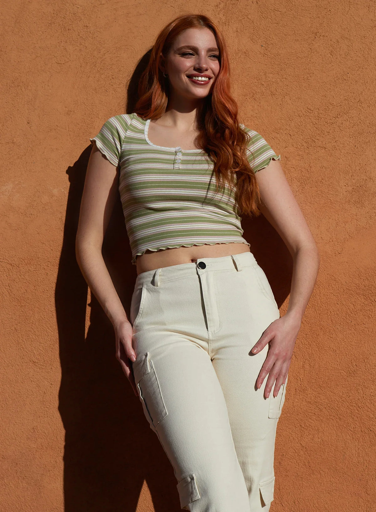 Straight Leg Multi Pockets Cargo Trousers