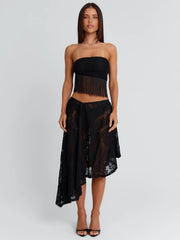 XIMENA MIDI SKIRT BLACK