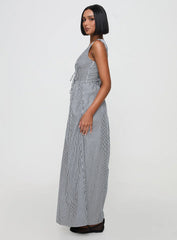 Pokey Maxi Dress Black / White Stripe
