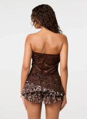 Floral Lace Bandeau Top