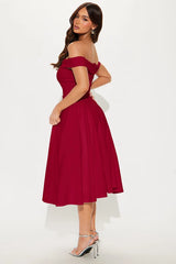 Yara Off Shoulder Midi Dress