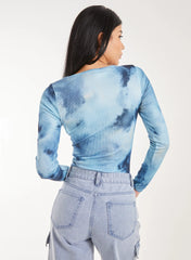 Tie Dye Printed Bodysuit