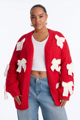 In My Bow Era Chunky Knit Cardigan