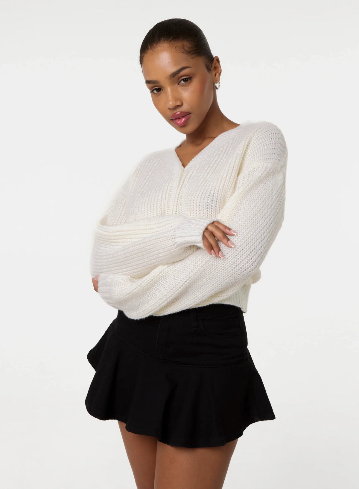 Cropped Button Cardigan