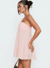 Gypsea Strapless Swing Mini Dress Light Pink