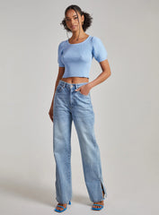 Scoop Neck Knit Crop Top