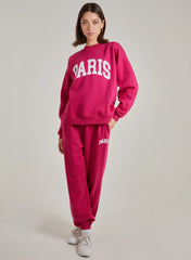 Paris Slogan Oversized Sweatshirt