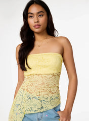 Floral Lace Bandeau Top