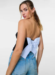 Bandeau Bow Back Top