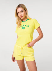 Brasil Embellished Football T-Shirt