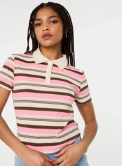 Button Up Rugby T-Shirt