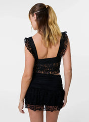 Lace Cut Out Top