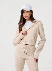 Zip Up Cropped Hoodie
