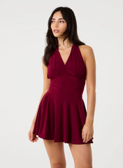 Slinky Halter Mini Dress