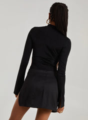 Slinky Cut Out Flare Sleeve Bodysuit