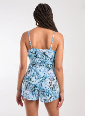 Tie Front Leopard Print Playsuit