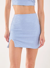 Rhinestone Mini Skirt
