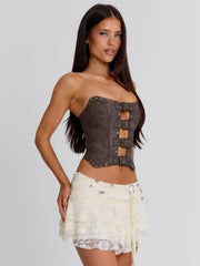 BRIELLIE MINI SKIRT IVORY