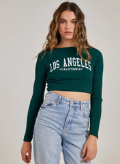 Los Angeles Varsity Print Top
