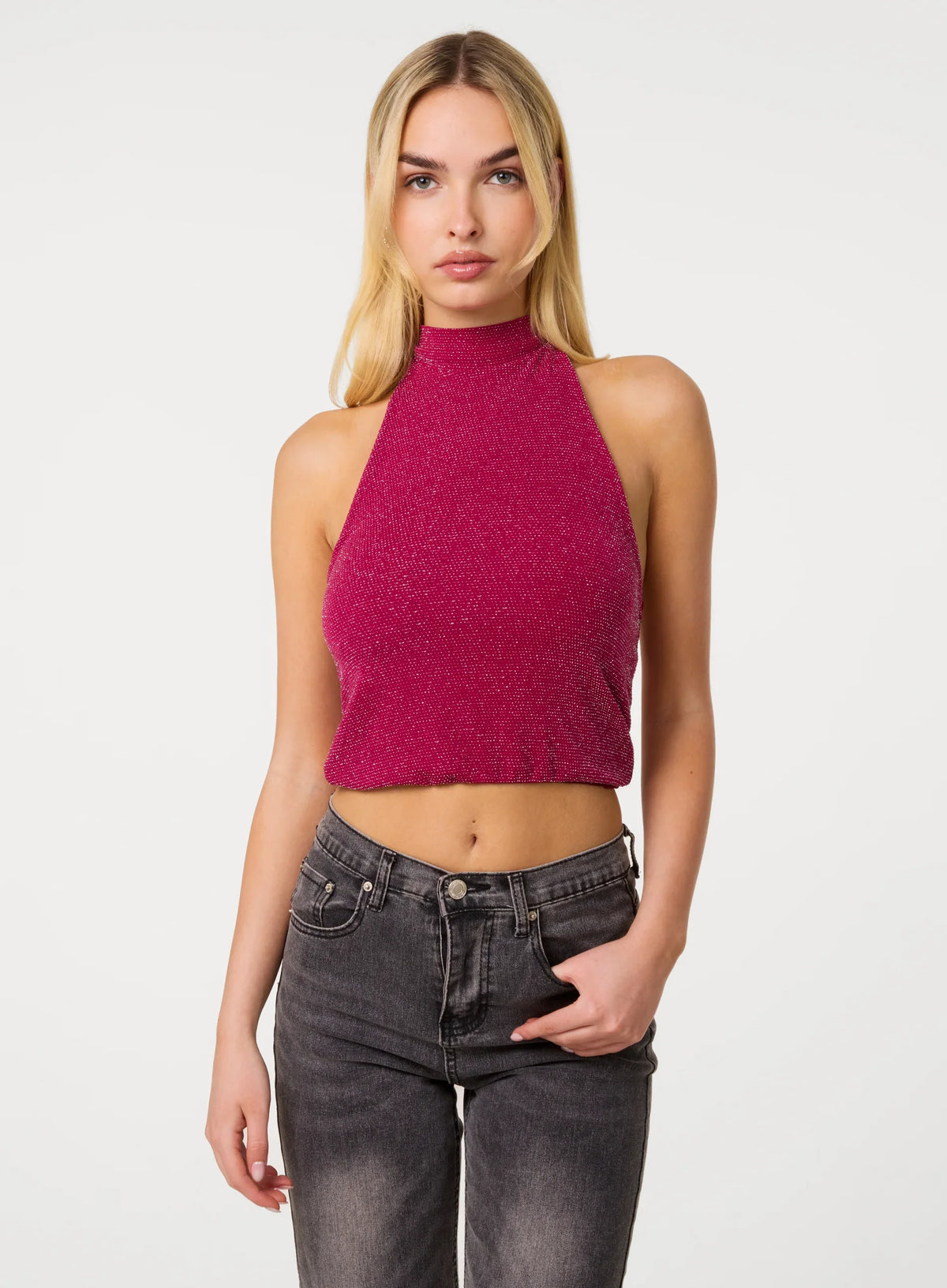 Sparkle Halter Neck Top