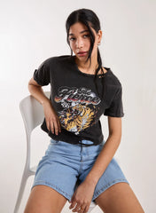 Fierce Graphic Distressed Washed Tee