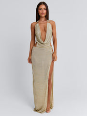 YASMINA MAXI DRESS GOLD