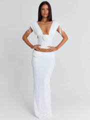 ZURAI MAXI SKIRT WHITE