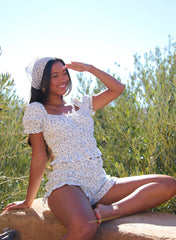 Ditsy Print Milkmaid Top