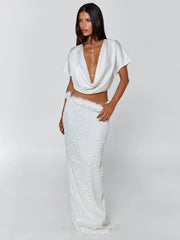 MILLIANA MAXI SKIRT WHITE
