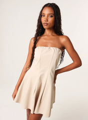 Bandeau Seam Detailed Mini Dress