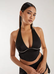 Diamante Halter Neck Top