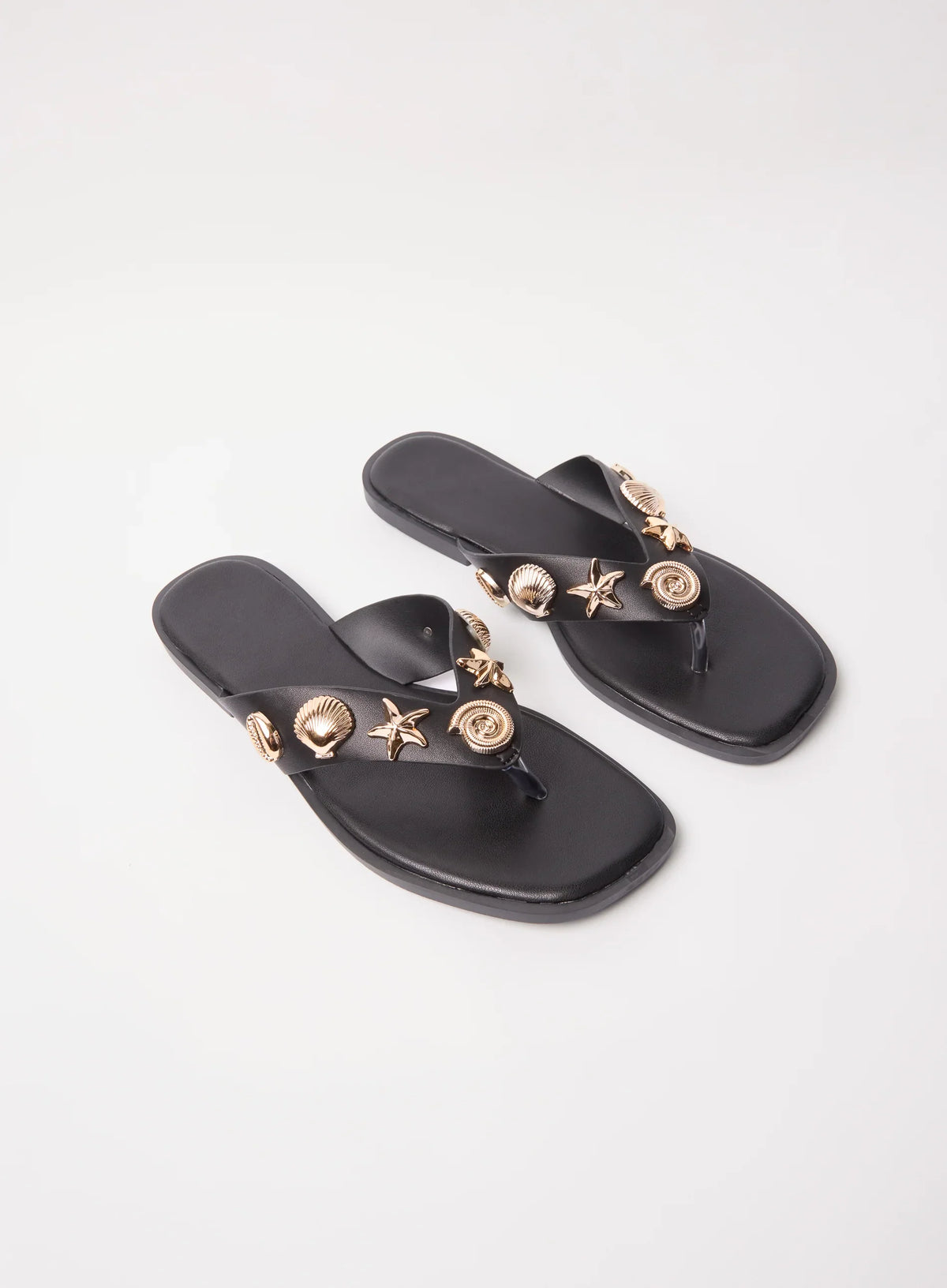 Seashell Embellished Flip Flops