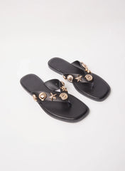 Seashell Embellished Flip Flops
